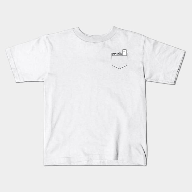 Box Pocket Friends Kids T-Shirt by TJR Merchandise